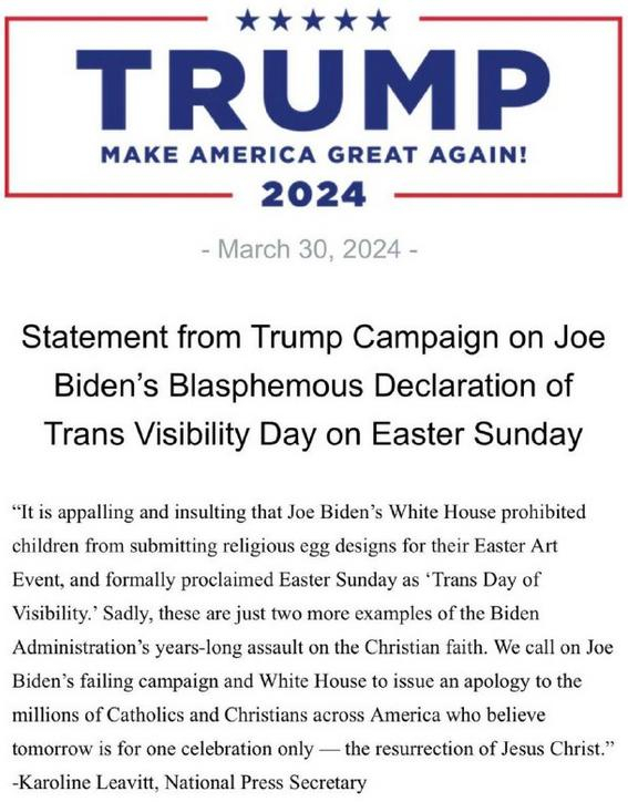 Easter 2024 - Trump's statement.JPG